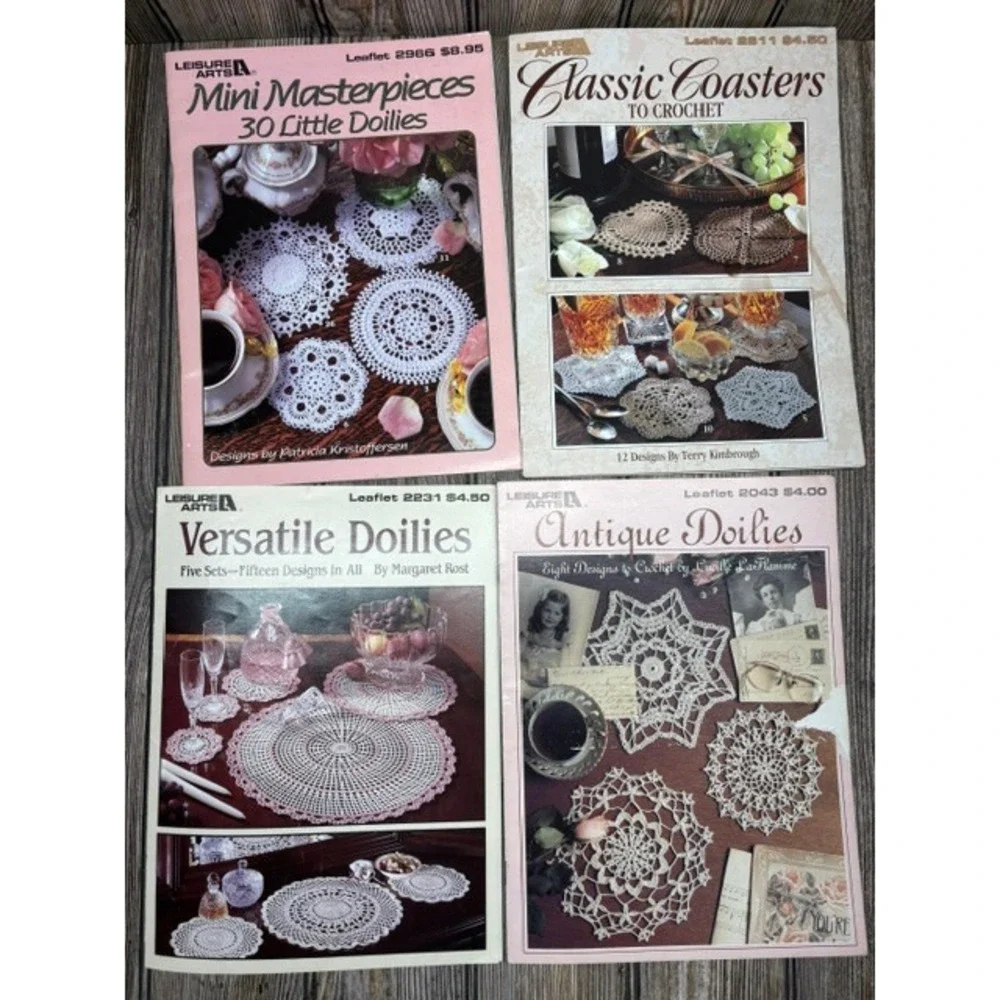 Lot of 23 Vintage Doilies Crochet Patterns Books & Leaflets 1990s
